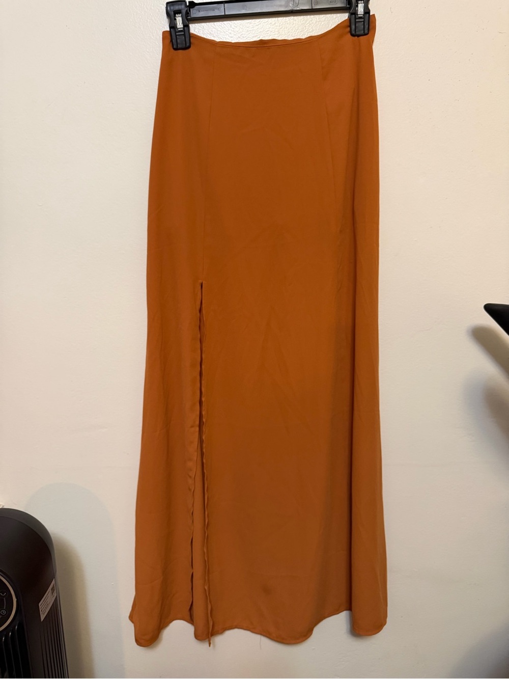 Forever 21 Rust Orange Maxi Skirt with Front Slit
